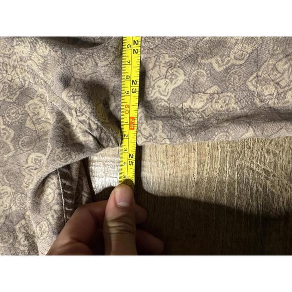 Eddie Bauer Men's Casual Floral Print Linen-Cotton Blend Button Up - Medium - Picture 4 of 5